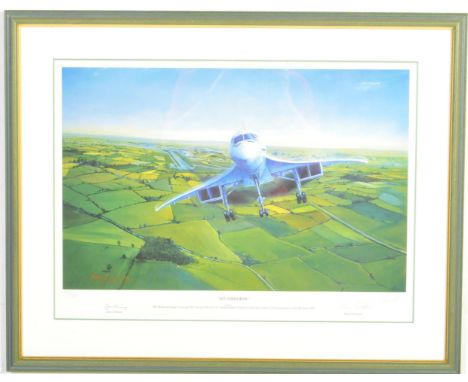 Concorde / Aviation Interest - ' 002 Airborne ' - limited edition framed print showing Concorde 002 taking off for the first 