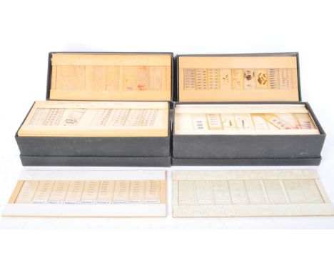 Of zoological, entomology interest. A Large collection of retro vintage mid 20th Century c.1960s fish / sea life specimen sli