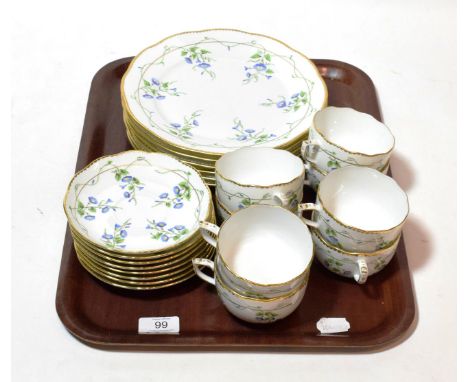 A small Herend tea service comprising six large plates, eight cups and eight saucers&nbsp;