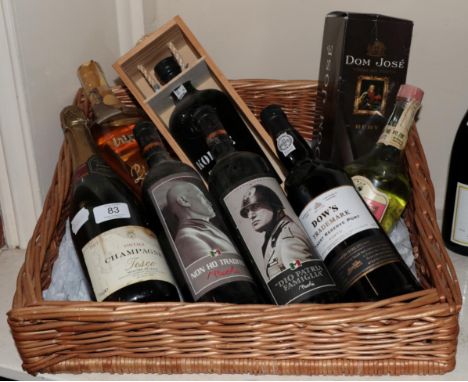 Kopke Late bottled Vintage Port, Dow's Trademark Finest reserve Port and various other wines and spirits, contained within a 