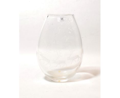 An Orrefors Christmas vase