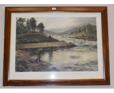 After Joseph Farquharson, ''Salmon Fishing on the Don'', lithograph
