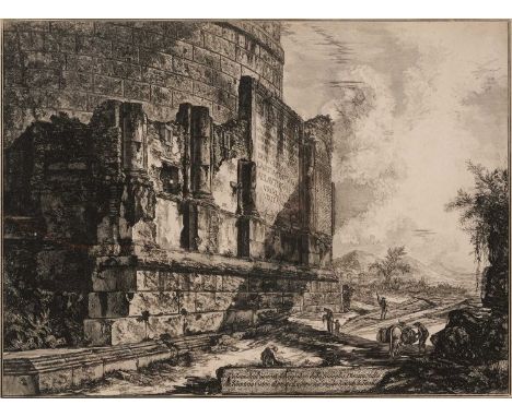 GIOVANNI BATTISTA PIRANESI (ITALIAN 1720-1778) THE TOMB OF PLAUTII, NEAR THE PONTE LUCANOetching on heavy ivory laid paper62 
