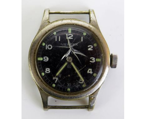 A VERTEX 'Dirty Dozen' Military Wristwatch, case back marked W.W.W.  A 4298 3517214, calibre 59 15 jewel manual wind movement