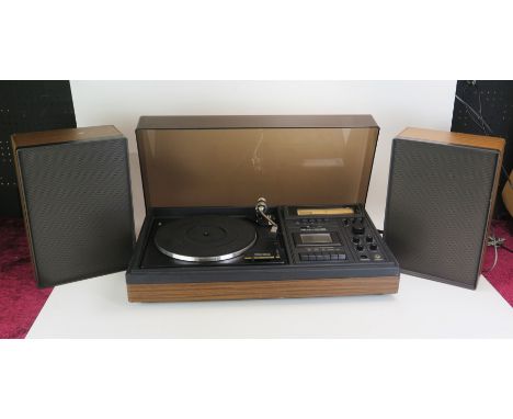 Garrard GA100 Turntable and Automatic Stereo Cassette Recorder and GA 100S Speakers 