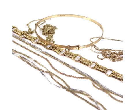 Various gold jewellery, mostly 9ct, 21.3g totalCondition Report: Lot sold as seen unless specific item requested 