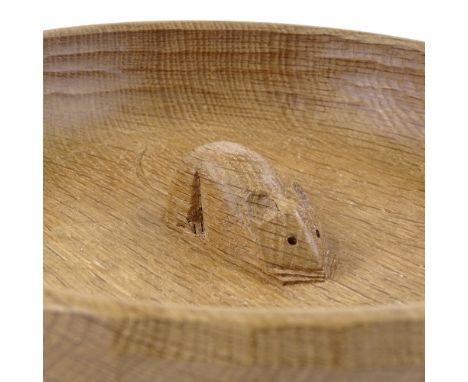 Robert Mouseman Thompson, oak fruit bowl, diameter 24cm 