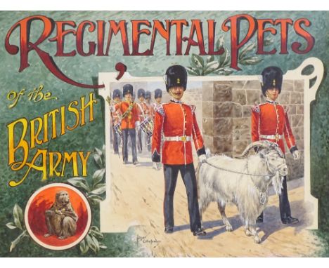 Edgar Holloway, original watercolour book illustration, Regimental Pets of the British Army, signed, 9" x 12", and Frank Fell