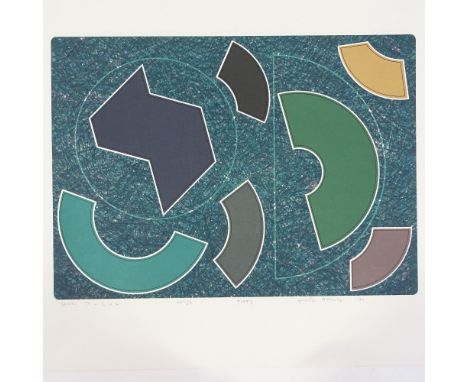 Gordon House (1932 - 2005), lithograph, abstract, artist's proof 1980, signed in pencil, image 11" x 15", unframed 