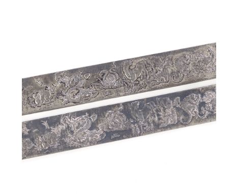 A pair of Chinese export silver rectangular scroll weights, depicting relief 12 Chinese zodiac animals, Zu Yin pure silver ma