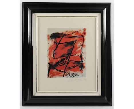 SCHUMACHER, Emil, "o.T.", Farboffset, 33 x 25, handsigniert und datiert '86, R.