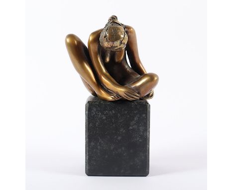 BRUNI, Bruno (*1935), "Danae", Bronze, patiniert, seitlich signiert und nummeriert 277/480 sowie Gießereistempel der ARA Kuns