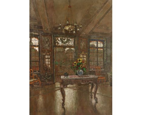 BRANDIS, August von (1862-1947), "Interieur", Öl/Lwd., 92 x 67, unten links signiert, R.