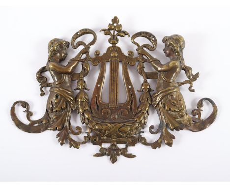 BESCHLAG, Bronze, L 26,5, FRANKREICH, E.19.Jh.