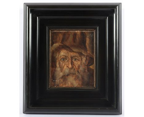 SCHWICKART, Josef (1.H.20.Jh.), "Portrait eines Bauern", Öl/Holz, 18 x 14, besch., unten links signiert, R.