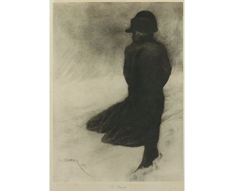 BARTA, Ernö (1878-1956), "La retraite de Napoléon", 1909, Originallithografie, 45 x 33, R.