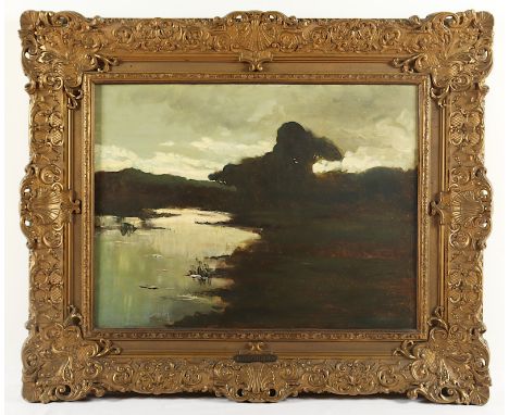 CAMBIER, Louis-Gustave (1874-1949), "Landschaft", Öl/Lwd., 57 x 76, unten rechts Signaturreste, R.