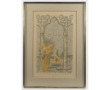 PEIFFER-WATENPHUL, Max, "Venezianisches Fenster", Original-Farblithografie, 48 x 29, bez. H.C., handsigniert, Blatt 4 der "Ve
