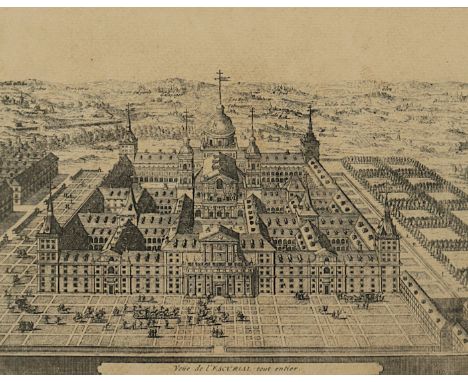 EL ESCORIAL, Kupferstich, 19 x 25, 18.Jh., R.