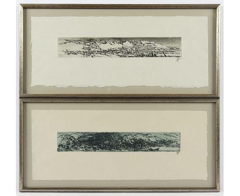 JANSSEN, Horst, zwei Radierungen, je 5 x 29,5, und handsigniert, R.