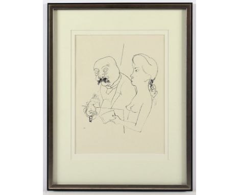 GROSZ, Georges, "Frühlingserwachen", Offset-Lithografie, ca. 28 x 21, Blatt 26 aus "Ecce Homo", 1922/23, WV Dückers S1, 26, R