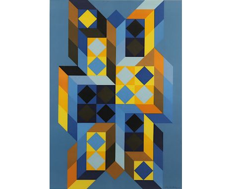 VASARELY, Victor, "o.T.", Farbserigrafie, 70 x 49, signiert, R.