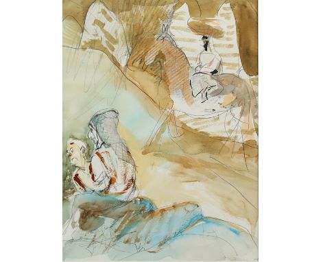 ANZINGER, Siegfried, "ohne Titel", Aquarell und Bleistift/Karton, 40 x 30, unten rechts signiert 2008, R.