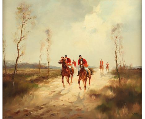 SCHATZ, Manfred (1925-2004), "Parforcejagd", Öl/Lwd., 51 x 60, unten rechts signiert, R.