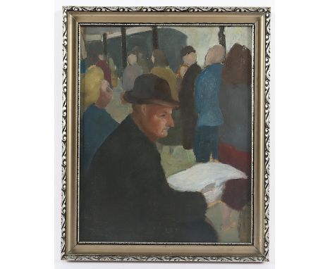 MALER UM 1930, "Straßenszene", Öl/Malplatte, 39,5 x 31, R.