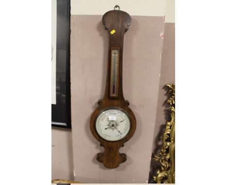 A VICTORIAN ROSEWOOD BAROMETER