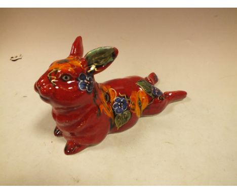 AN ANITA HARRIS CERAMIC BUNNY FIGURE 