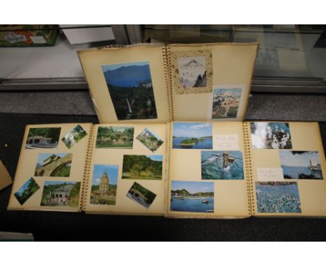 THREE ORIENTAL ALBUMS OF POST CARDS