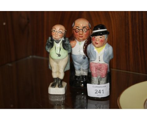 THREE CERAMIC CHARLES DICKENS CHARACTERS