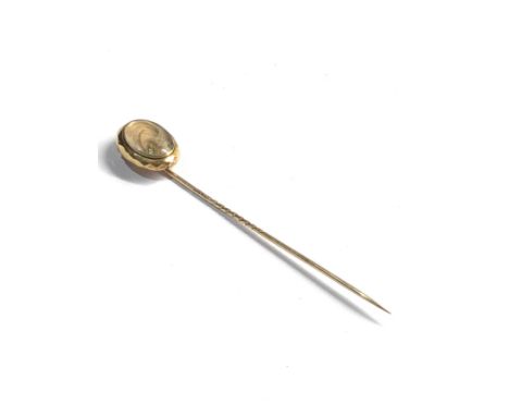 Antique 15ct gold mourning stick pin 