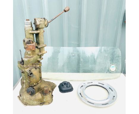 Morris Minor gear box, windscreen, wheel and trims for 1963/1964 model 