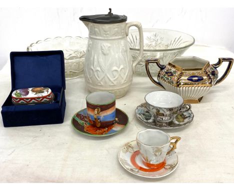 Selection of miscellaneous to include cups and saucers, pottery etc 