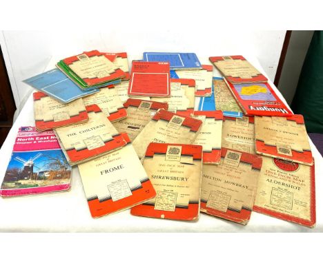 Selection of vintage travel maps, various cities 
