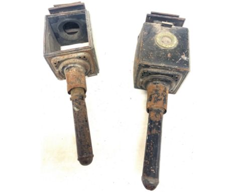2 Vintage miners lamps 