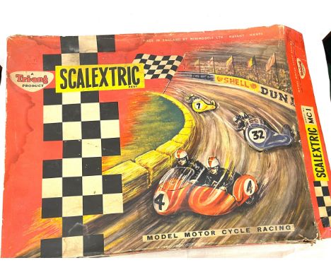 Vintage Triang scalextric motor cycle racing, appears to be complete 