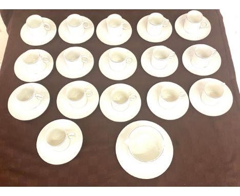Selection of 16 Thomas of Germany, Coffee Cups and Saucers, cream bowl, all in good overall condition 