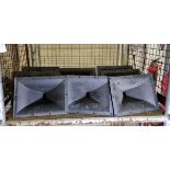 8x 1.5 inch horn flairs - 38 x 28cm