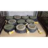 10x 110V extension reels with Lewden 16A-4h/110V connectors - unknown length