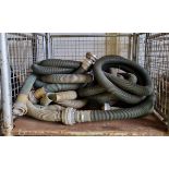 6x Fluid flexy ribbed hoses - ID 64 mm x OD 124 mm x 4 Mtr