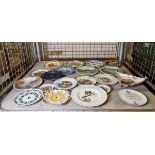20x decorative china plates - mixed sizes and shapes