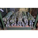 15x Fold out medical beds - metal frame & canvas - L 1950 x W 700 x H 500mm - SPARES OR REPAIRS