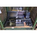 Office equipment - HP laptop, keyboard and mice, various monitors and screens, HP Compaq DX2450