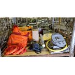 Marine - lifeboat sea anchor, foot pump, torches, lamp, rescue rope, Emergency inflate bladder