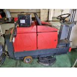 Hako Hakomatic B910 ride on floor scrubber and cleaner with S.P.E. power plus 24V 40A charger
