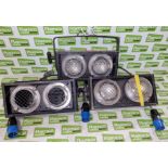 3x Pro Can 2 lite stage blinder lights