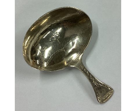 An 18th Century Georgian silver caddy spoon. London 1791. By George Burrows. Approx. 7 grams. Est. £50 - £80.